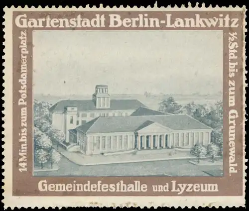 Gemeindefesthalle und Lyzeum