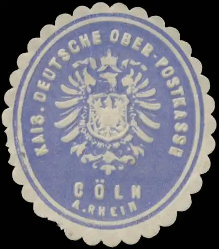 K. Deutsche Ober-Postkasse KÃ¶ln/Rhein