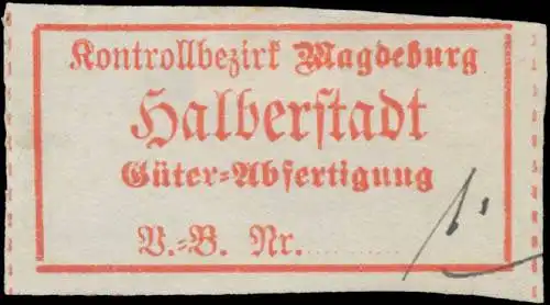 GÃ¼terabfertigung Bahnhof Halberstadt