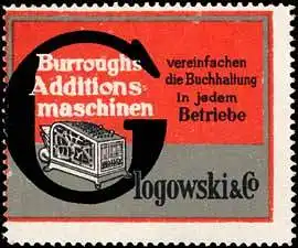 Burroughs Additionsmaschinen fÃ¼r Buchhaltung