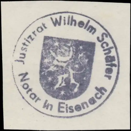 Justizrat Wilhelm SchÃ¤fer Notar in Eisenach