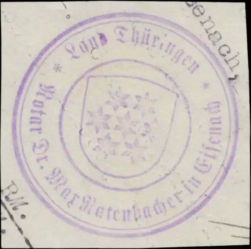 Notar Dr. Max Ratenbacher in Eisenach