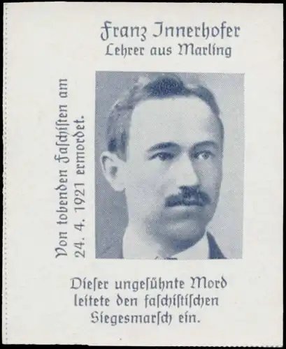 Franz Innerhofer Lehrer aus Marling