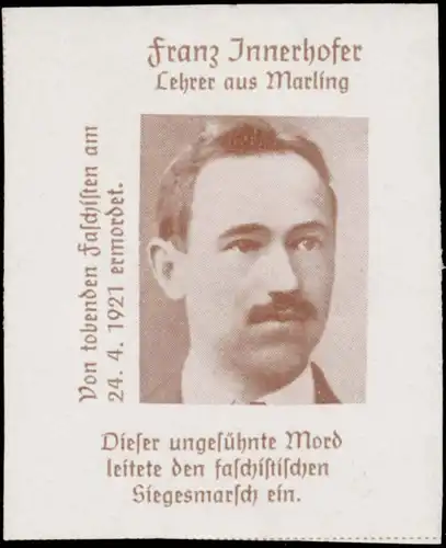 Franz Innerhofer Lehrer aus Marling