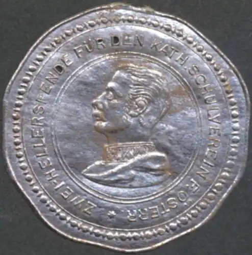 Zwei Heller Spende fÃ¼r den katholischen Schulverein