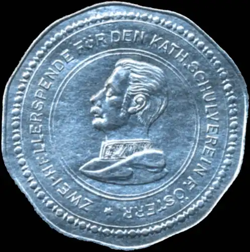 Zwei Heller Spende fÃ¼r den katholischen Schulverein