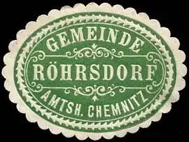 Gemeinde Röhrsdorf - Amtshauptmannschaft Chemnitz