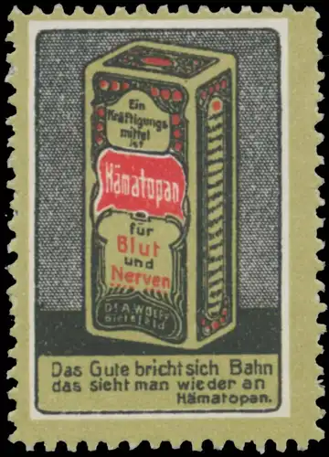 Ein KrÃ¤ftigungsmittel hat HÃ¤matopan fÃ¼r Blut und Nerven