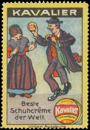 Mann tanzt mit geputzten Schuhe