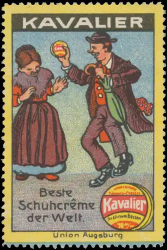 Mann tanzt mit geputzten Schuhe