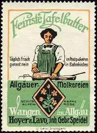 Feinste Tafelbutter tÃ¤glich frisch