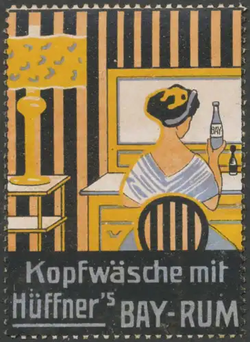 Kopfwäsche mit Hüffners Bay Rum