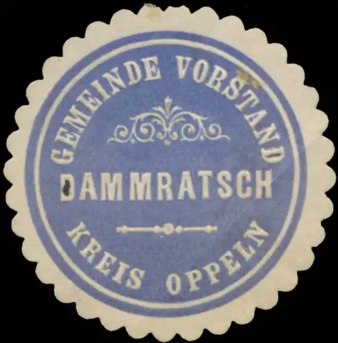 Gemeinde Vorstand Dammratsch Kreis Oppeln (Schlesien)