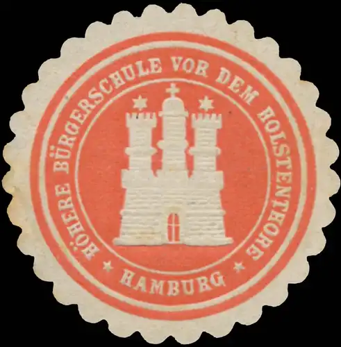 HÃ¶here BÃ¼rgerschule vor dem Holsteinthore