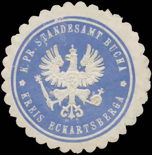K.Pr. Standesamt Bucha Kreis Eckartsberga