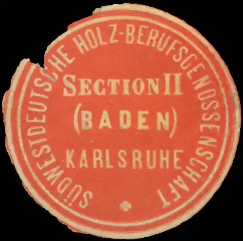 SÃ¼dwestdeutsche Holz-Berufsgenossenschaft Section II Baden