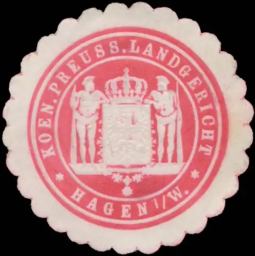 K.Pr. Landgericht Hagen in Westfalen