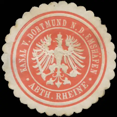 Kanal von Dortmund nach den Emshäfen Abtheilung Rheine