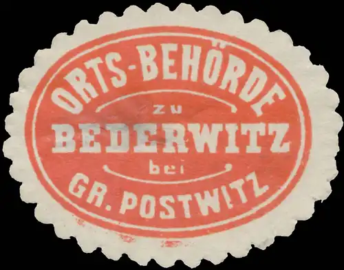 OrtsbehÃ¶rde zu Bederwitz bei GroÃ Postwitz