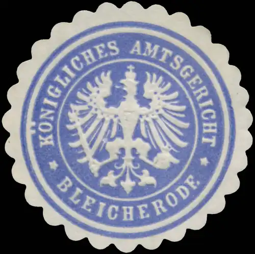 K. Amtsgericht Bleicherode