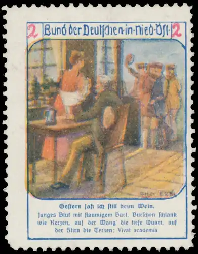 Gestern saÃ ich still beim Wein