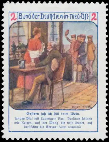 Gestern saÃ ich still beim Wein