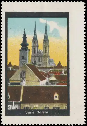 Blick auf Kirche in Agram