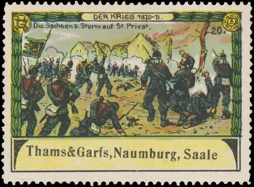 Die Sachsen beim Sturm auf St. Privat