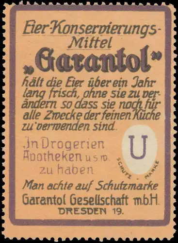 Eier Konservierungsmittel Garantol