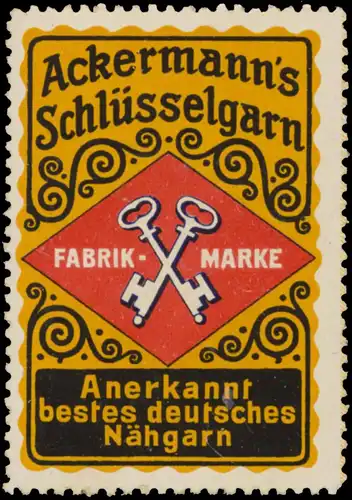 Fabrikmarke Ackermanns Schlüsselgarn