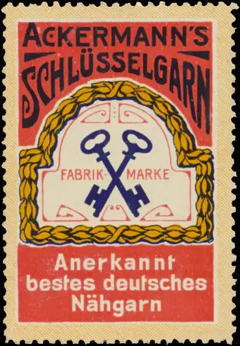 Fabrikmarke Ackermanns Schlüsselgarn