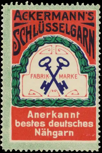 Fabrikmarke Ackermanns Schlüsselgarn