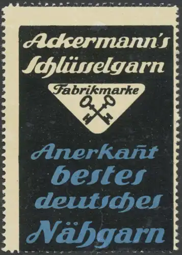 Fabrikmarke Ackermanns Schlüsselgarn