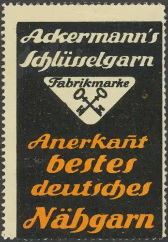 Fabrikmarke Ackermanns Schlüsselgarn