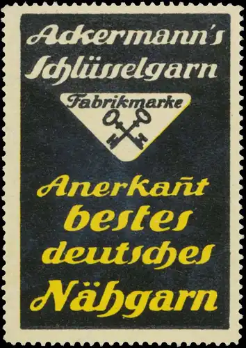 Fabrikmarke Ackermanns Schlüsselgarn