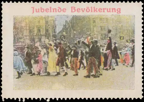 Jubelnde Bevölkerung