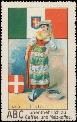 Tracht & Flagge von Italien