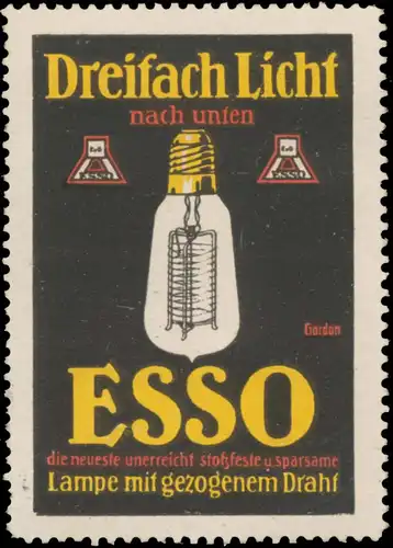 Esso dreifach Licht nach unten