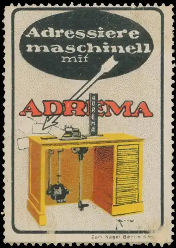 Adressiere maschinell mit Adrema