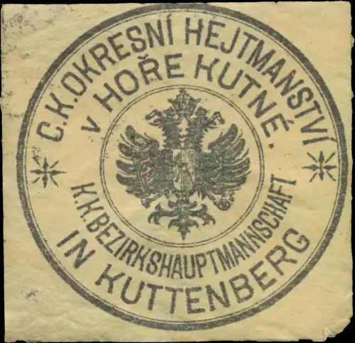 k.k. Bezirkshauptmannschaft in Kuttenberg