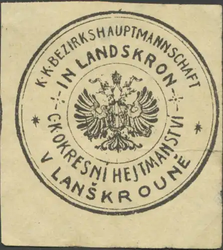 k.k. Bezirkshauptmannschaft in Landskron