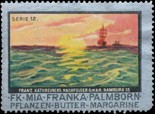 Schiff im Sonnenuntergang