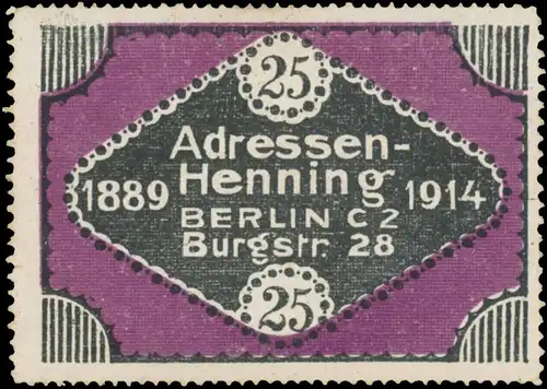 25 Jahren Adressen-Henning