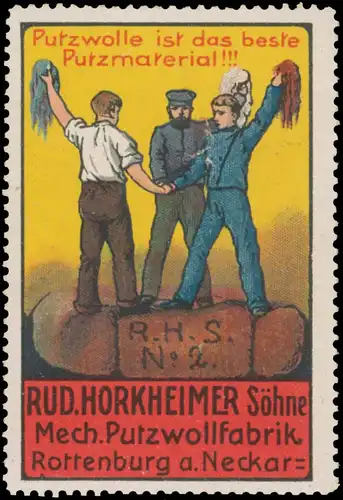 R.H.S. No. 2 Putzwolle ist das beste Putzmaterial