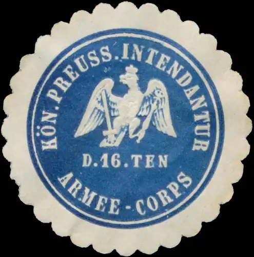 K.Pr. Intendantur des 16.ten Armee-Corps