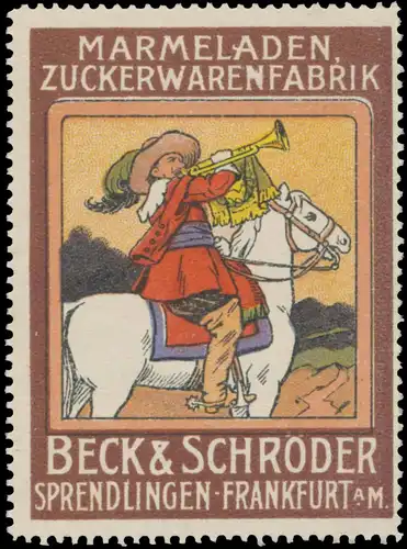 Trompeter auf Pferd