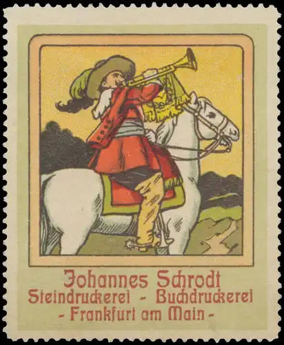 Trompeter auf Pferd