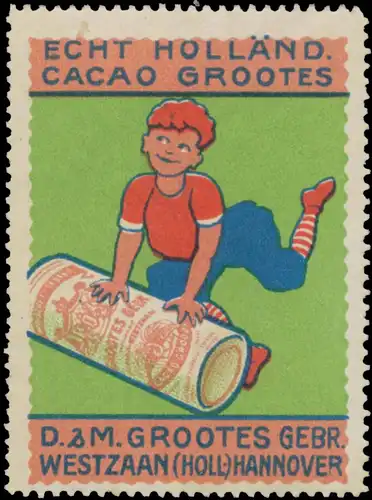 Junge mit echt hollÃ¤ndischen Kakao