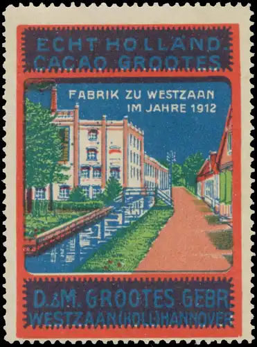 Fabrik zu Westzaan im Jahre 1912