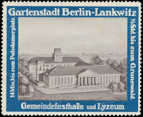 Gemeindefesthalle und Lyzeum